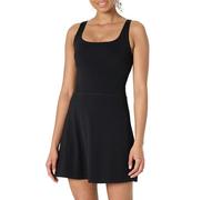 Amazon Essentials Vestido de Tenis Deportivo de FormFlex Supersuave, con Bodi, Sujetador y Pantalones Cortos Incorporados Mujer, Negro, XL