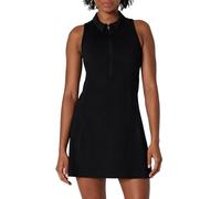Amazon Essentials Vestido Deportivo FormFlex Tipo Polo para Tenis, Suave, con Sujetador y Pantalones Cortos Incorporados Mujer, Negro, L