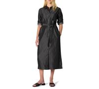 Amazon Essentials Vestido Midi de Cambray Vaquero de Manga Larga y con Botones de Corte Estándar Mujer, Lavado Negro, M