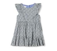 Amazon Essentials Vestido tejido con volantes Niña, Azul Posey Floral, 2 años