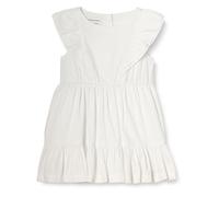 Amazon Essentials Vestido tejido con volantes Niña, Blanco, 8 años