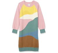 Amazon Essentials Vestido Tipo Jersey Raglán Niña, Rosa Claro Verde Salvia, 10 años