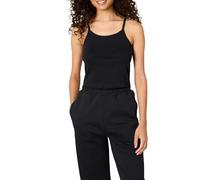 Amazon Essentials x Sofia Grainge Camisola Corta microacanalada para Mujer, Color Negro, XXL
