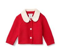 Amazon Essentials x Sofia Grainge Chaqueta de Punto con Cuello Peter Pan Unisex Bebés, Rojo, 24 meses