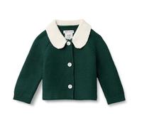 Amazon Essentials x Sofia Grainge Chaqueta de Punto con Cuello Peter Pan Unisex Bebés, Verde Oscuro, 24 meses