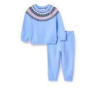 Amazon Essentials x Sofia Grainge Conjunto de Jerséis Bebé Niño, Azul Aciano Patrón Fair Isle, 24 meses