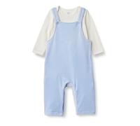 Amazon Essentials x Sofia Grainge Conjunto de Mono de Terciopelo y Bodi de Manga Larga Unisex Bebés, Pack de 2, Azul Claro/Marfil, 18 meses
