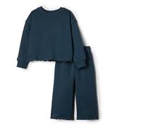 Amazon Essentials x Sofia Grainge - Conjunto de pantalón y Camiseta de Rizo francés para niña pequeña, Azul Marino Oscuro, 3T