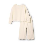 Amazon Essentials x Sofia Grainge - Conjunto de pantalón y Camiseta de Rizo francés para niña pequeña, Marfil, 3T