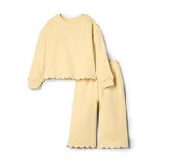 Amazon Essentials x Sofia Grainge - Conjunto de pantalón y Camiseta de Rizo francés para niña pequeña, Color Amarillo Mantequilla, 3T