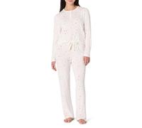 Amazon Essentials x Sofia Grainge Conjunto de Pijama con Cuello Henley de Manga Larga Mujer, Marfil Varios Corazones, XS