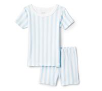 Amazon Essentials x Sofia Grainge Conjunto de Pijama de Manga Corta Mommy and Me Unisex bebé, Azul Pastel Rayas, 12 Meses