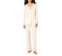 Amazon Essentials x Sofia Grainge Conjunto de Pijama Modal Elástico de Manga Larga y Pantalón de Longitud Completa Mujer, Marfil, XS