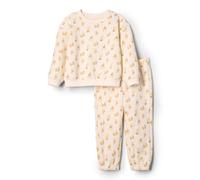 Amazon Essentials x Sofia Grainge Conjunto de Sudadera y Pantalón Unisex Bebés, Marfil Gris Topo Conejos, 18 Meses