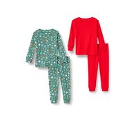 Amazon Essentials x Sofia Grainge Conjuntos de Pijama Familiares para Navidad a Juego Unisex Bebés, Pack de 2, Verde Salvia Oscuro Holiday, 24 Meses