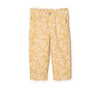 Amazon Essentials x Sofia Grainge - Jeans de Pierna Recta con Volantes para niña pequeña, Color Amarillo Claro, Estampado Floral Delicado, Talla 4T