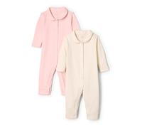 Amazon Essentials x Sofia Grainge Pelele sin Pies Unisex Bebés, Pack de 2, Marfil/Rosa, 0 Meses