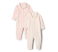 Amazon Essentials x Sofia Grainge Pelele sin Pies Unisex Bebés, Pack de 2, Rosa Conejito Oso, 0-3 Meses