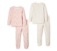 Amazon Essentials x Sofia Grainge Pijama ceñido de algodón Unisex bebé, Paquete de 2, Conejitos/Oveja, 4 años