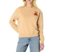 Amazon Essentials x Sofia Grainge Sudadera Boxy con cuello redondo y hombros descubiertos Mujer, Camel Claro Corazón de Osito, XXL