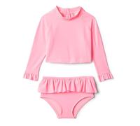 Amazon Essentials x Sofia Grainge Traje de baño de Manga Larga de 2 Piezas Bebé Niña, Rosa Brillante, 6-9 meses