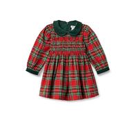 Amazon Essentials x Sofia Grainge Vestido de franela de manga larga Niña, Rojo Cereza Patrón A Cuadros Navideño, 4 años