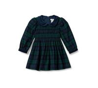 Amazon Essentials x Sofia Grainge Vestido de franela de manga larga Niña, Verde Esmeralda Oscuro Azul Intenso Cuadros Escoceses, 4 años