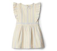 Amazon Essentials x Sofia Grainge Vestido de Lino Niña, Marfil Raya de Regimiento, 3 años