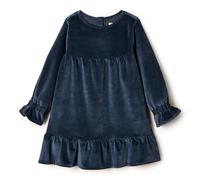 Amazon Essentials x Sofia Grainge Vestido de Pana de Manga Larga para niña pequeña, Azul Marino, 2T