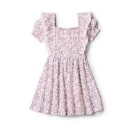 Amazon Essentials x Sofia Grainge Vestido de Punto Bordado para niña pequeña, Azul Marfil Delicado Floral, Talla 2T