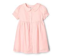 Amazon Essentials x Sofia Grainge Vestido de satén de algodón con Cuello para niña pequeña, Rosa, 3T