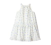 Amazon Essentials x Sofia Grainge Vestido de Satén de Algodón Fruncido, Colección Mommy And Me Unisex bebé, Floral Azul Marfil, M