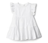 Amazon Essentials x Sofia Grainge Vestido Informal Entallado y con Vuelo de Satén de Algodón Tejido Bebé-Niñas, Blanco, 3 años