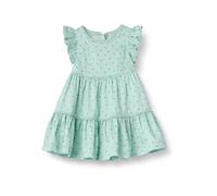 Amazon Essentials x Sofia Grainge Vestido Informal Entallado y con Vuelo de Satén de Algodón Tejido Niñas, Menta Pequeño Fresas, 3 años