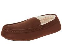 Amazon Essentials Zapatillas Tipo Mocasín Hombre, Marrón Tofe Oscuro Micro Gamuza, 43 EU