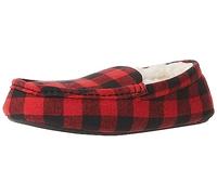 Amazon Essentials Zapatillas Tipo Mocasín Hombre, Negro Rojo Cuadros de Vichy, 44 EU