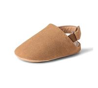 Amazon Essentials Zuecos Sherpa con Correa Trasera, marrón, 2 bebés