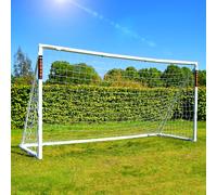 Amazon Exclusive Football Flick - Portería de Entrenamiento de 12 x 6 pies, la Mejor portería de fútbol de uPVC para Jardines, protección para Todo Tipo de Clima, Sistema de Bloqueo Integrado para un