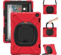 Amazon Fire HD 8 2022 & Amazon Fire HD 8 Plus 2022 Funda, Carcasa Rugosa con Soporte de Rotación de 360° y Correa de Hombro, Funda Antichoque para Amazon Fire HD 8 2022 & Amazon Fire HD 8 Plus 2022