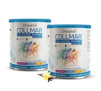 DRASANVI COLLMAR Colageno Marino Hidrolizado con Ácido Hialurónico, Vitamina C |Sin edulcorantes | Máx. asimilación 9.660 mg/dia | 2 x 275g de polvo | Sabor Vainilla
