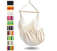 Amazonas AZ-203020 Brasil - Sillón colgante (160 x 130 cm, resistencia: 120 kg), color blanco crudo