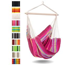 AMAZONAS - Sillón Colgante XL Brasil | Sillón sin Estructura con Amplio Asiento, Hecho a Mano en Brasil | Soporta hasta 150 kg; Superficie: 1,6 m x 1,3 m; Barra: 1,1 m | Color: Grenadine