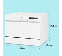 Amazonia 6 Lavavajillas inteligente App control independiente 1380W Klarstein