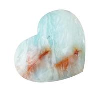 Amazonita de de amazonita, corazón de amazonita, decoración del hogar, artesanía | elegantes piedras positivas del amor, cristales de corazón naturales para meditación, escritorio