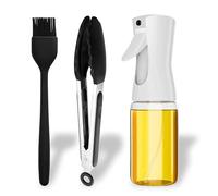 Amazul Dosificador de aceite en spray, vaporizador de aceite, sirve tanto para cocina como para freidora de aire, incluye pinzas y brocha de silicona.