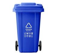 AMAZWI Contenedor Basura Grande Exteriores 100L Y 120L, Con Ruedas Y Asa Antideslizante, Estable Resistente For Restaurantes, Oficinas Y Almacenes(Blue,100L)