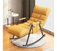 AMAZWI Mecedora Sillón Reclinable Sala Estar Dormitorio Tela Tecnológica Cómoda con Bolsillos Laterales(Yellow)