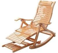 AMAZWI Mecedora Tapizada Silla Plegable Sillas Reclinables Jardín Y Patio Silla Ocio con Plataforma For Masaje Pies, Sillón Tapizado Y Cómodo(A)