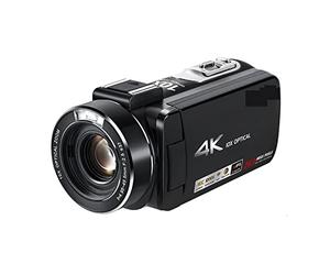 AMAZWI Videocámara con cámara de vídeo 4K Video Camera for Vlog Recording Camcorders AC7 10X Optical Zoom Full HD Blogger Cameras Professional Vlogging Camera Videocámara Digital para vlogging