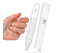 Ambaa Lima de uñas, nano cristal, 3 en 1, lima, pule y brilla, premium con funda, uñas perfectas (transparente invisible)